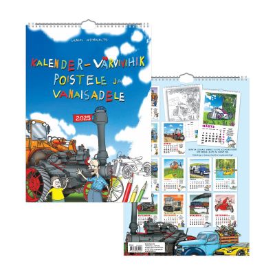 Seinakalender-Värvivihik Poistele ja Vanaisadele (U. Nemvalts) 2025a.