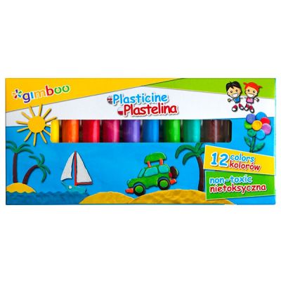 Plasticine, GIMBOO, 12 pcs