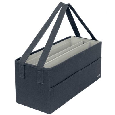 Leitz Fabric Hot Desking Work Bag, velvet grey, 465 x 210 x 200 mm