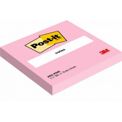 Märkmepaber iseliimuv POST-IT roosa, 76x76mm (pakis 100l.)