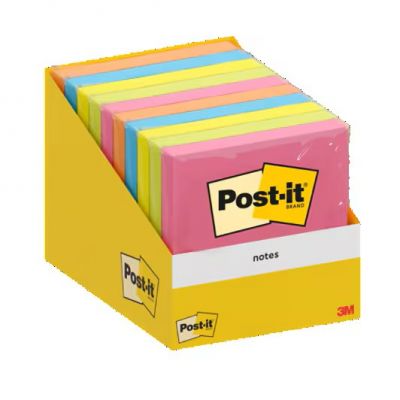 Märkmepaber iseliimuv POST-IT 654 assortii,76x76mm (pakis 100l.)