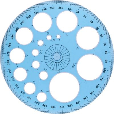 Protractor plastic 360 diam.11cm