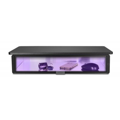 UVStand™ monitor stand with UVC sanitisation compartment