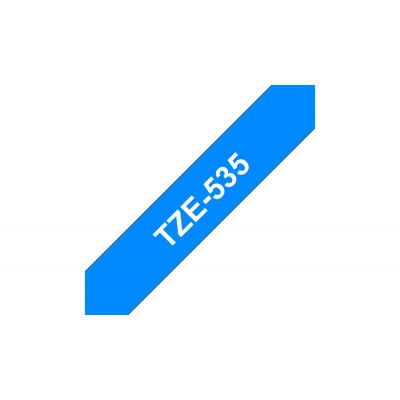 Kleepkirjalint Brother TZE-535 sinine, valge tekst, laius 12mm