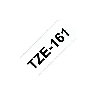Kleepkirjalint Brother TZE-161 läbipaistev, must tekst, laius 36mm