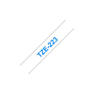 Adhesive tape Brother TZE-223 white, blue text, width 9mm