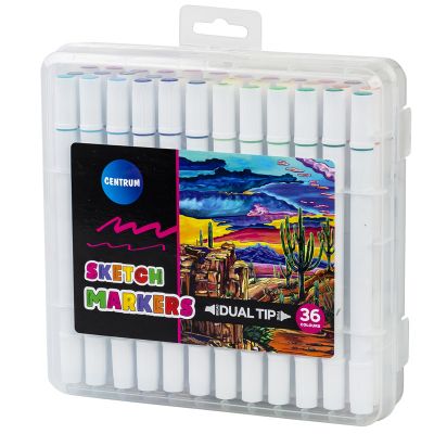 DUAL-TIP SKETCH MARKERS set of 36, Centrum