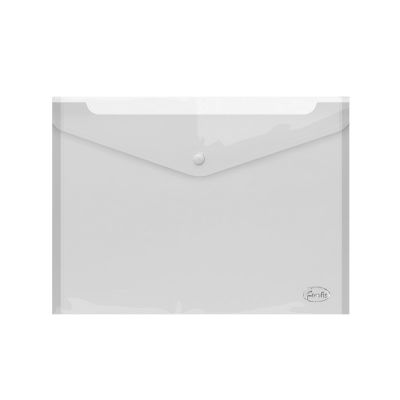 Envelope plastic A4 FOROFIS w/button, clear