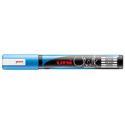Chalk marker Uni PWE-5M, 1.8-2.5mm, metallic blue
