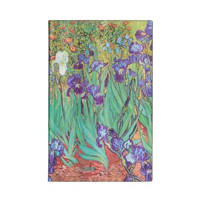 Raamatkalender 2025 Paperblanks Van Gogh’s Irises Maxi Flexis nädal horisontaalne