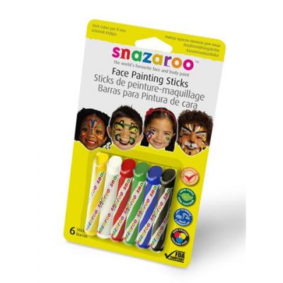 Set of face paint sticks 6pcs. Unisex, Snazaroo