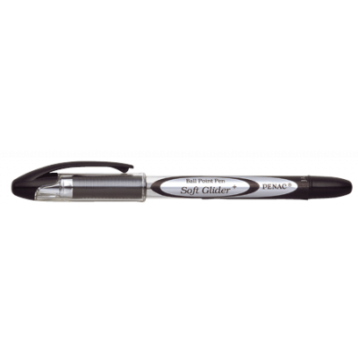 Ball pen Penac SoftGliderPlus, 0.7mm black, with cap