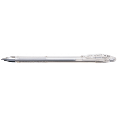 Gel pen Penac FX-3 Gel 0.7mm metal silver with cap