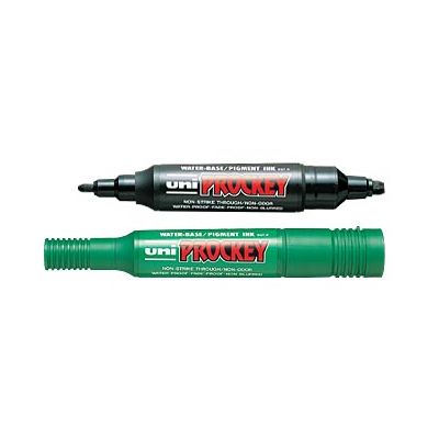 Marker UNI PM150T with 2 ends, waterproof, black 1.2-1.8 / 6mm