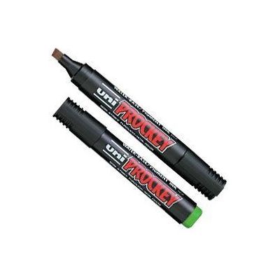 Marker UNI PM126 green, waterproof, cut end 5.7mm