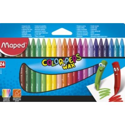Colour Crayons Wax Color Peps 24colour, Maped