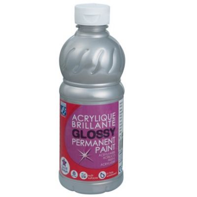 Acrylic paint 500ml 710 silver Glossy C & Co