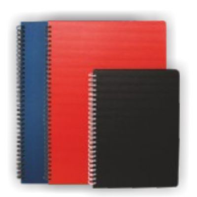 Notebook A5 96 sheets, squared, register, spiral, cardboard covers, SMLT