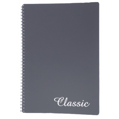 Caustic A4 60l. 5x5 square Classic spiral binding plastic covers