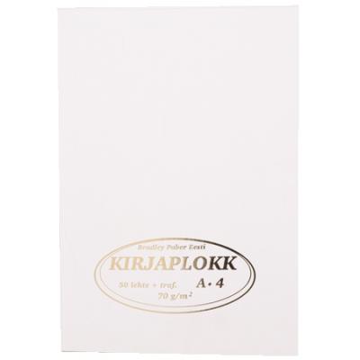 Notepad A4 50sh. white, adhesive binding