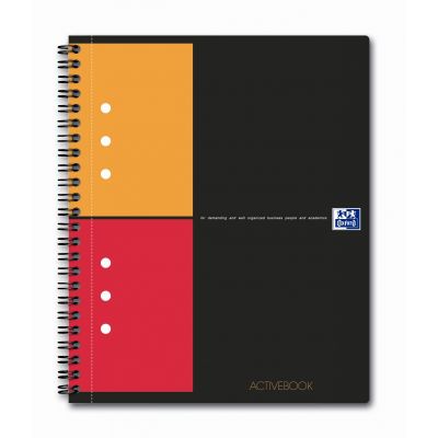 Kaustik A5+ruut5x5 80lehte spiraalköide augustatud Oxford International Activebook
