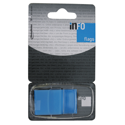 Bookmark INFO blue 25x43mm, 1x50,