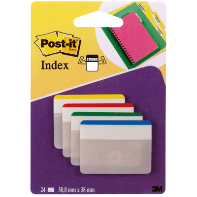 POST-IT bookmark 686F strong, 4-color x6pcs, 50.8x38mm
