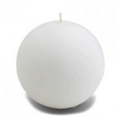 Candle- stearin white ball, diameter 8cm