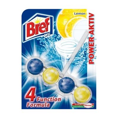 Toilet freshener with balls BREF Power Activ Lemon 50g