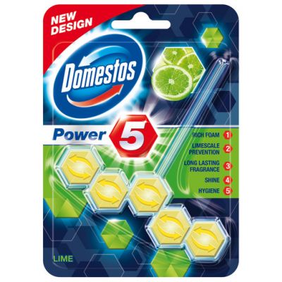 Toilet freshener with balls Domestos Power 5 Lime 55g