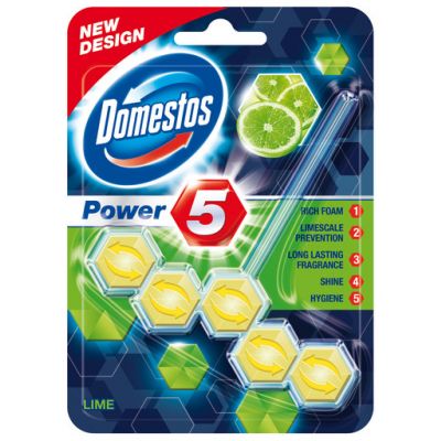 WC värskendaja pallidega Domestos Power 5 Lime 55g