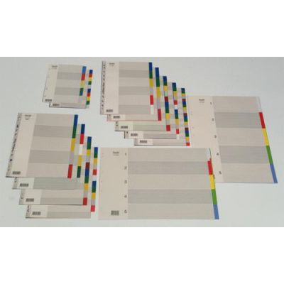 Registrilehed A5 5 osaline värviline plastik