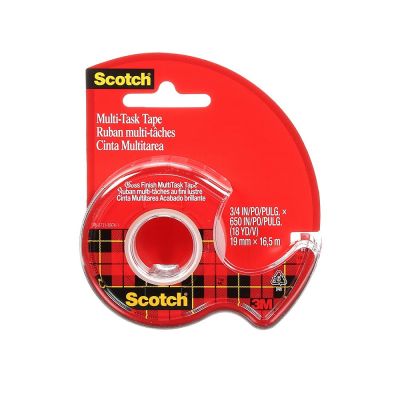 Adhesive tape Scotch Crystal 600 19mmx7.5m, with holder