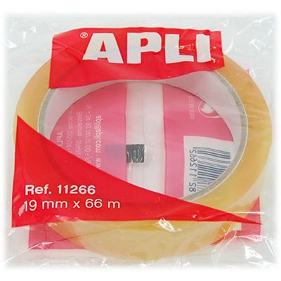 Transparent adhesive tape 19 mm x 66 m, Apli