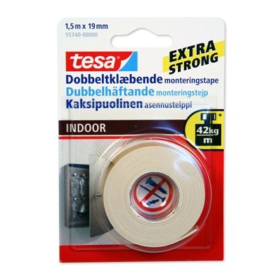 Double-sided tape Tesa indoors 1.5mx19mm