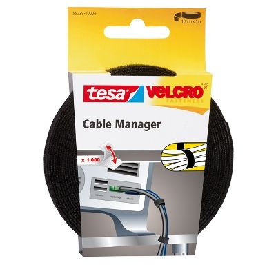 Velcro Tesa black 5mx10mm (also suitable for cables)