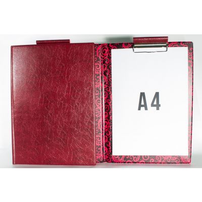 Clipboard with cover A4 burgundy / red Prolexplast