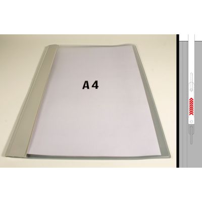Quick binder with strip A4 gray, PVC, Prolexplast