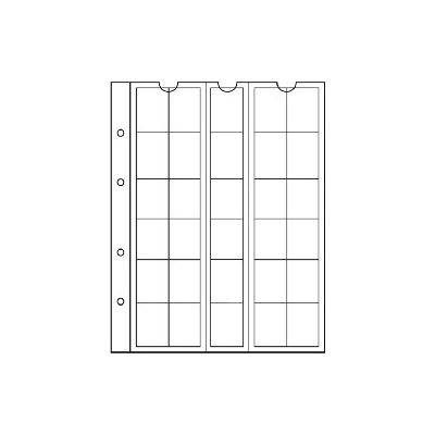 Tab for coins 30x d 25mm NUMIS 25 323463, 5 sheets per pack, white background, Leuchtturm