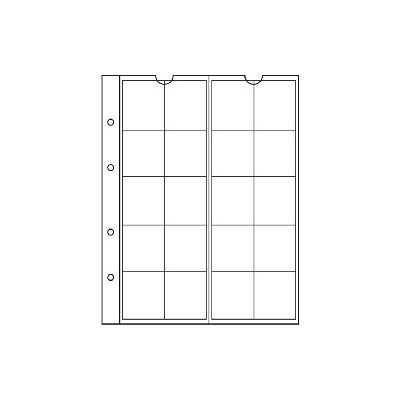 Tab for coins 20x d 34mm NUMIS 34 338571, 5 sheets per pack, white background, Leuchtturm