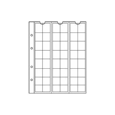 Tab for coins 48x d 17mm NUMIS 17 301127, 5 sheets per pack, white background, Leuchtturm