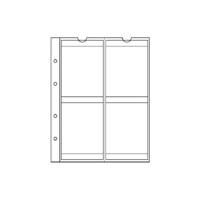 Tab for coins 4x d 66mm NUMIS 66 321507, 5 sheets per pack, white background, Leuchtturm