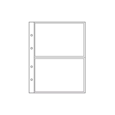 Sheet for banknotes 2x 165x107mm NUMIS 2C 338575, 5 sheets per pack, Leuchtturm