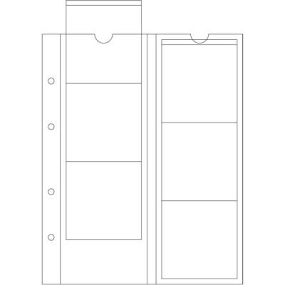 Tab for coins Optima 6x 78x78mm 316001, 5 sheets per pack, Leuchtturm