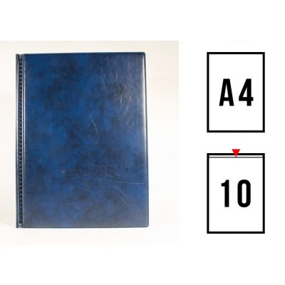 Menu covers A4 10-pocket blue Prolexplast