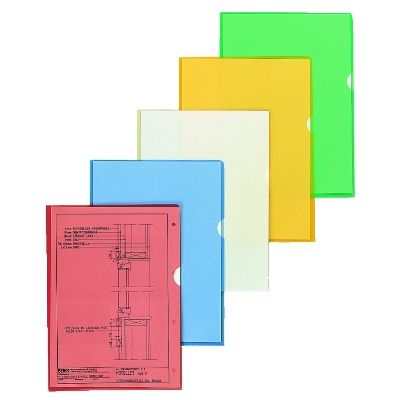 Folder A4 L-type, 105mic, red, embossed, pack of 10 pcs, Esselte