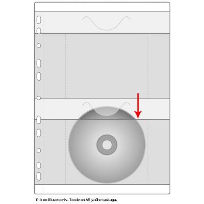 Film pocket A5 can be bound to a CD, 1pc. Prolexplast,