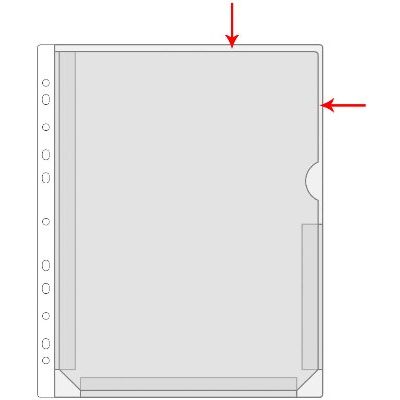 Film pocket kangaroo F-pocket A4 yellow, PVC, Prolexplast binding