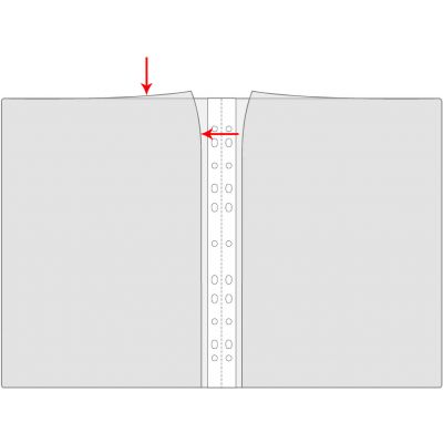 Film pocket A4 booklet, double pocket, Prolexplast