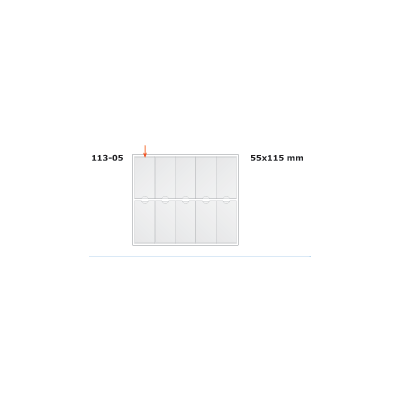 Film pocket self-adhesive for label 55x115 10pcs per sheet, 1 sheet